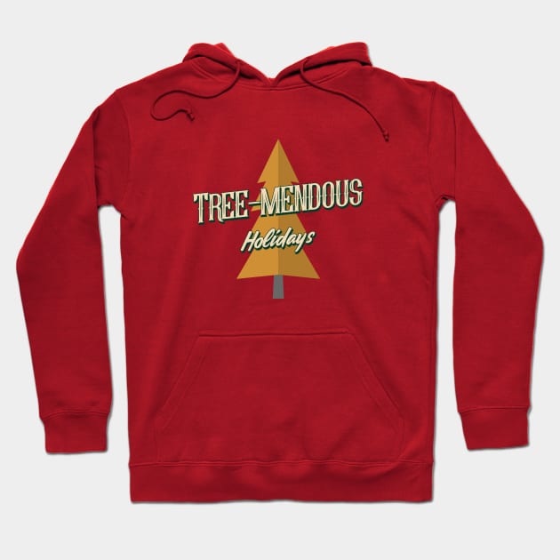 Tree-mendous Holidays Camping Christmas Tree Hoodie by Creative Cartoon